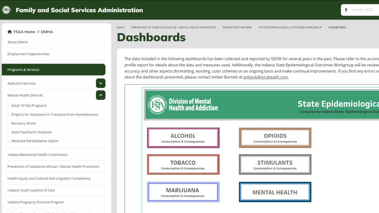 Syra Health is excited to share that our Indiana State Epidemiological Profile Dashboard site is now live!